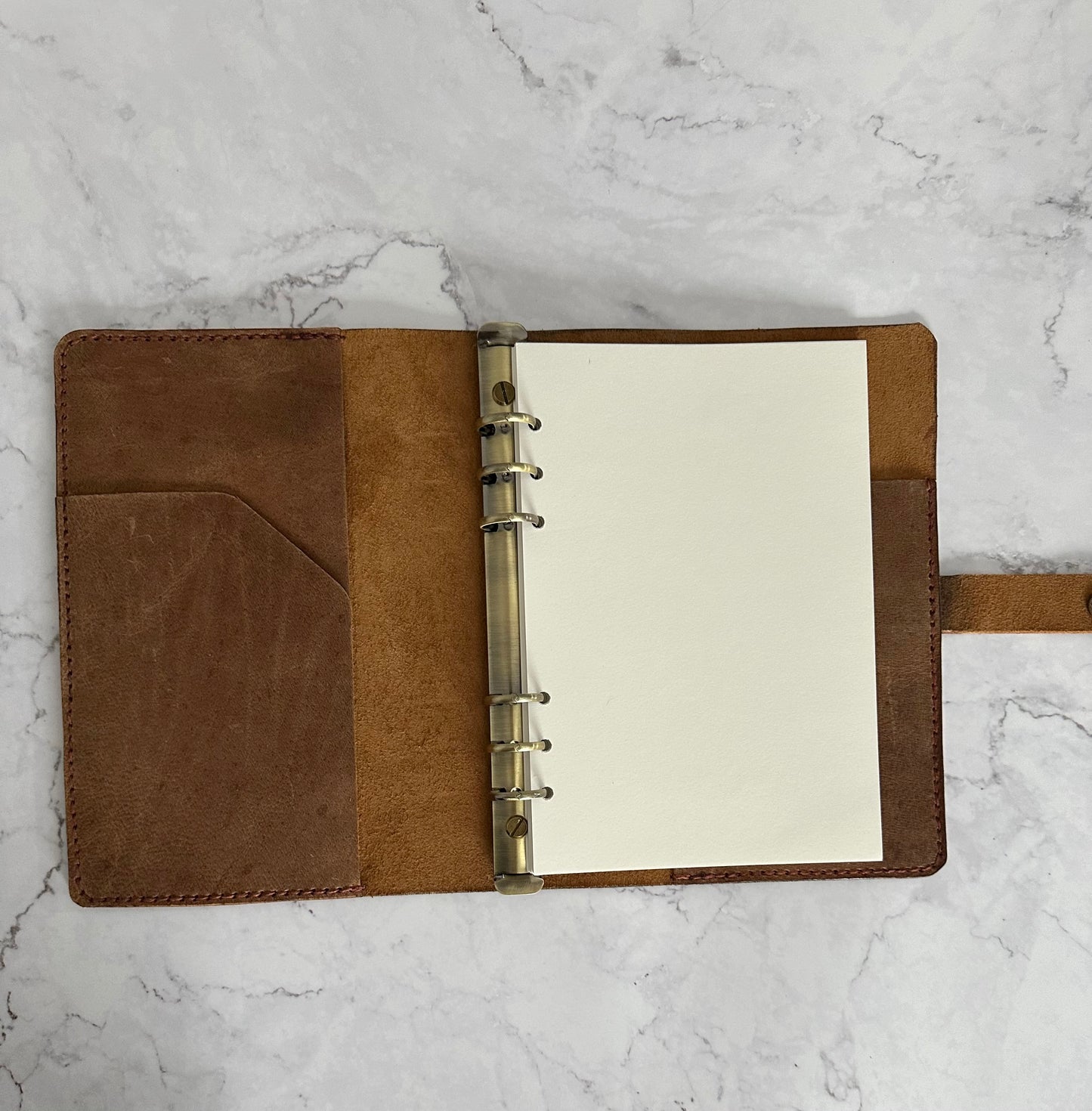 Hand Crafted Leather A5 Notebook Binder / Full Grain Leather / Refillable