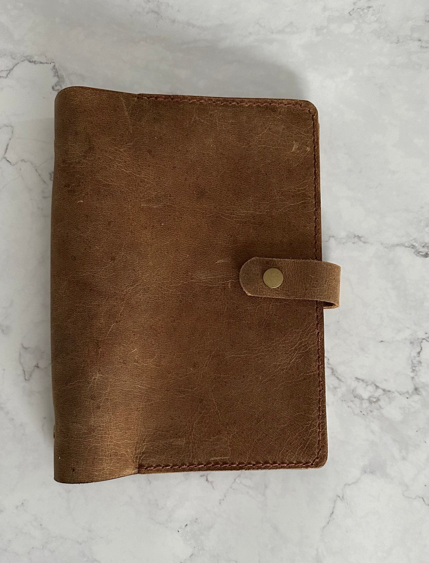 Hand Crafted Leather A5 Notebook Binder / Full Grain Leather / Refillable