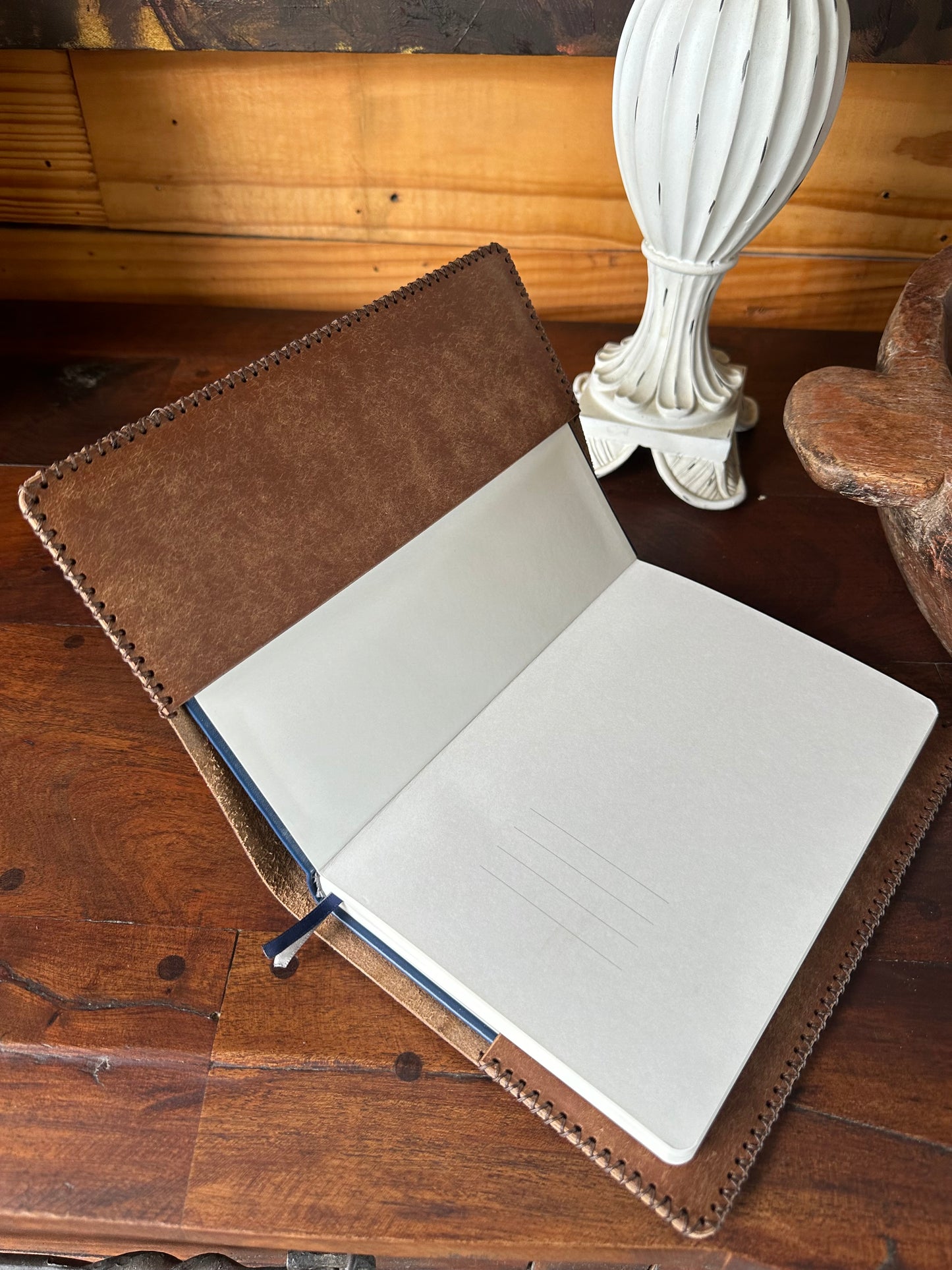 Hand Crafted Leather A5 Notebook Binder / Full Grain Leather / Refillable