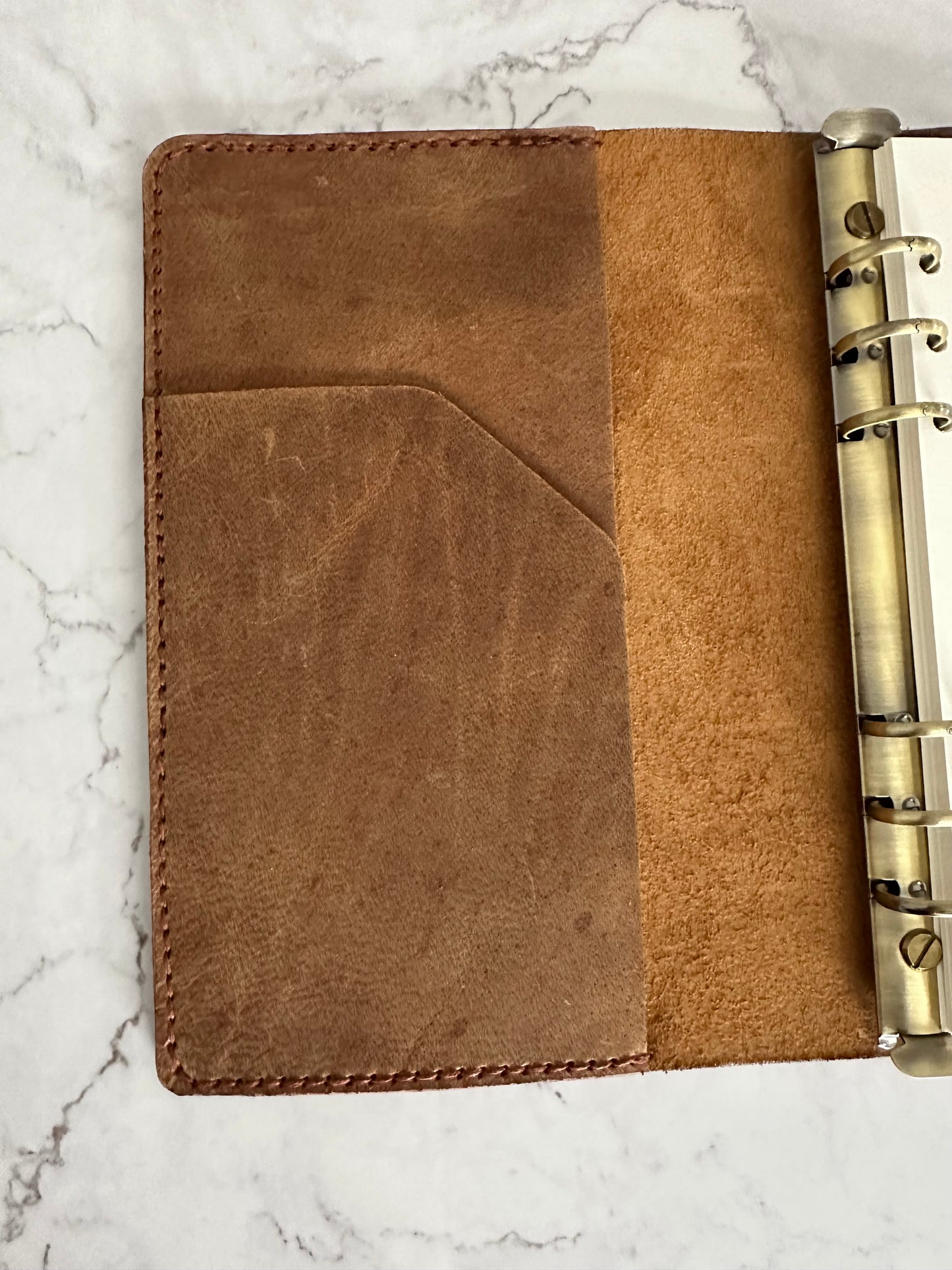 Hand Crafted Leather A5 Notebook Binder / Full Grain Leather / Refillable