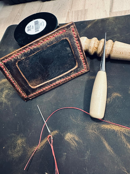 The “Maximus” Hand Made Full Grain Leather Wallet / Card Sleeve