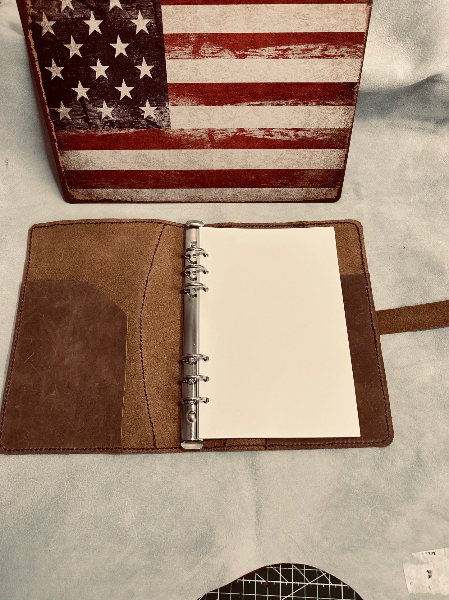 Hand Crafted Leather A5 Notebook Binder / Full Grain Leather / Refillable