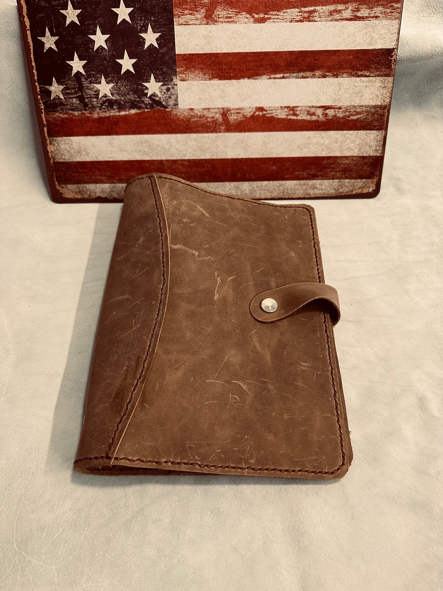 Hand Crafted Leather A5 Notebook Binder / Full Grain Leather / Refillable