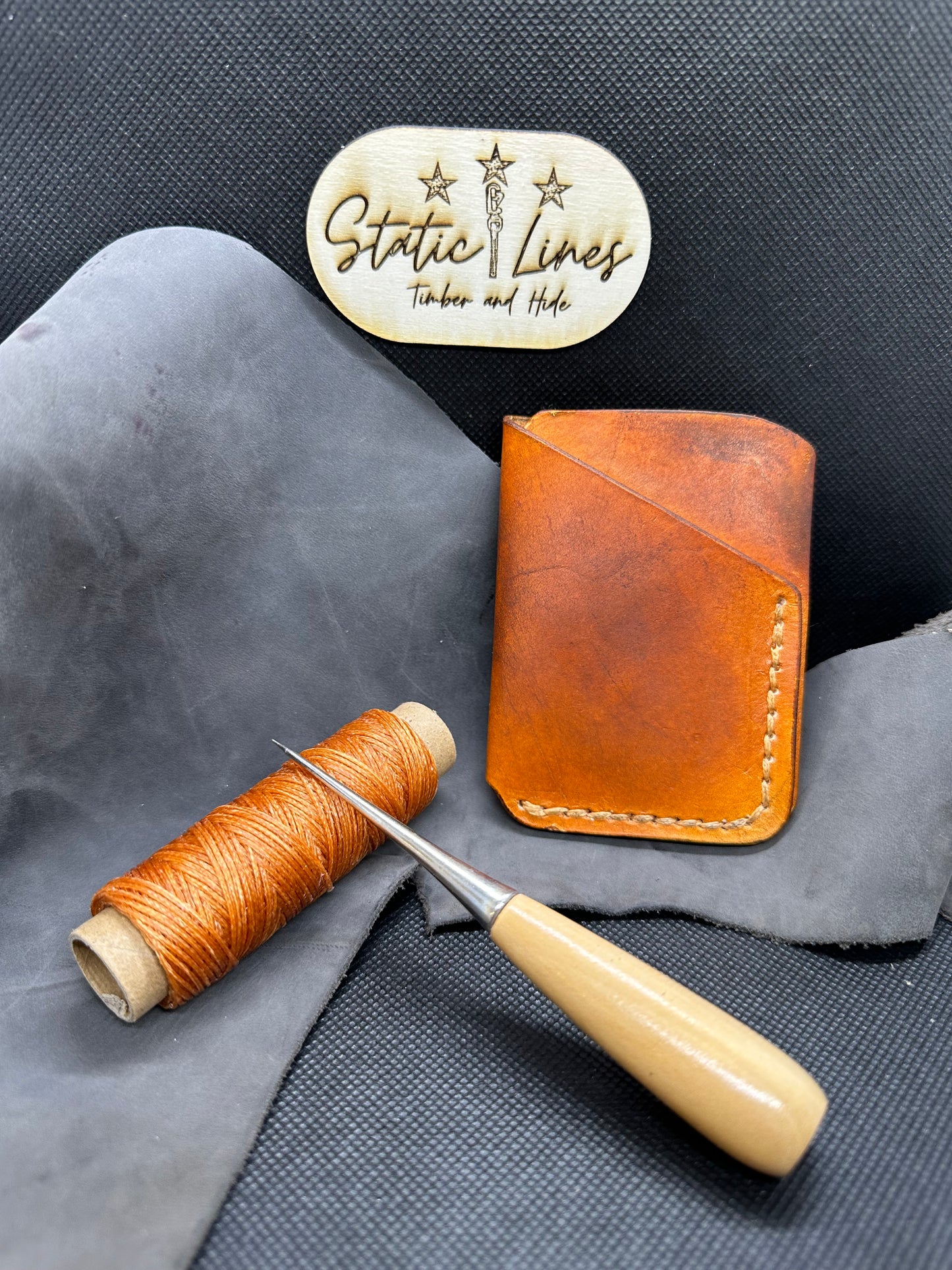 The “Atlas” Hand Made Leather Card holder / Front Pocket Wallet / Minimalist