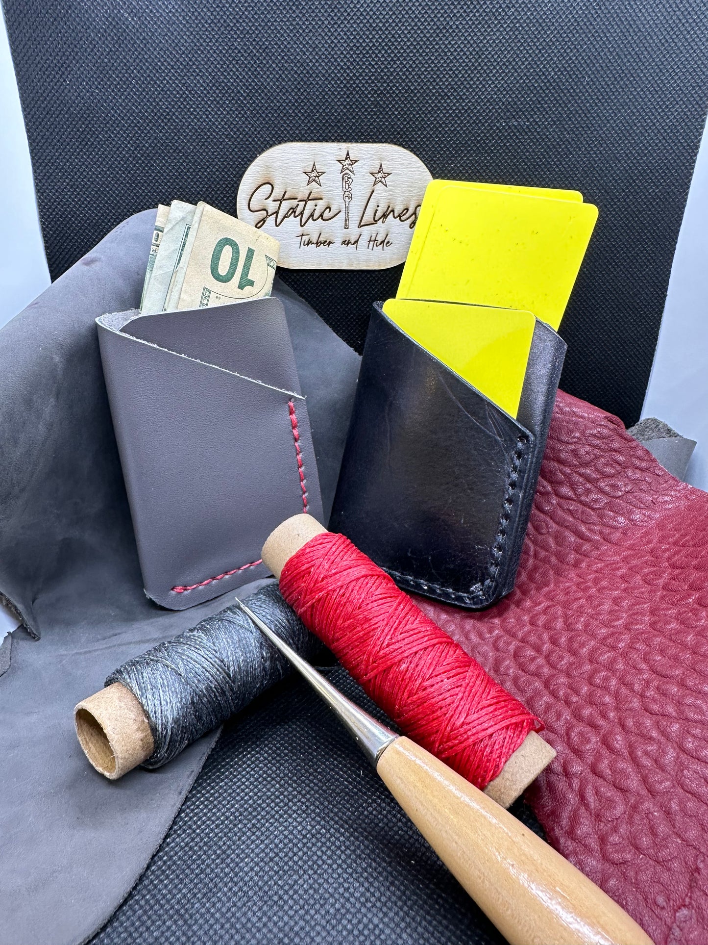 The “Atlas” Hand Made Leather Card holder / Front Pocket Wallet / Minimalist