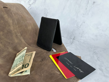 The “Moxie” Full Grain Leather Wallet / Card Holder / Bifold /Billfold