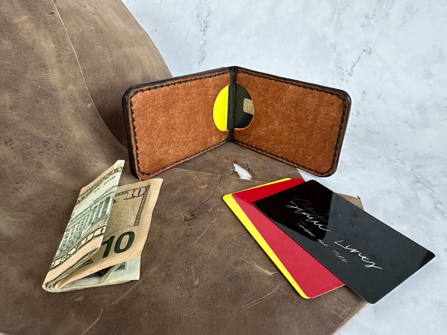 The “Moxie” Full Grain Leather Wallet / Card Holder / Bifold /Billfold