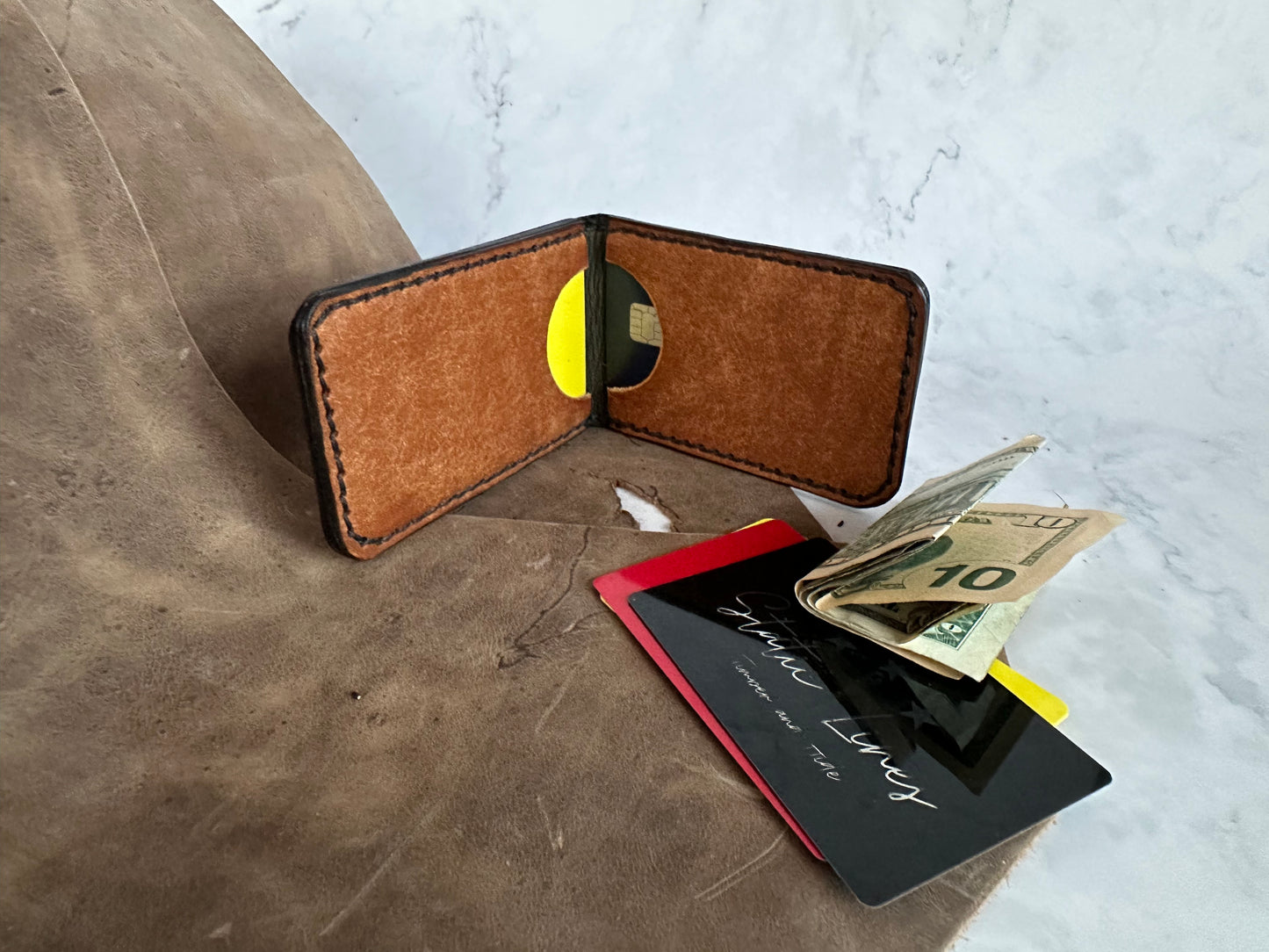 The “Moxie” Full Grain Leather Wallet / Card Holder / Bifold /Billfold