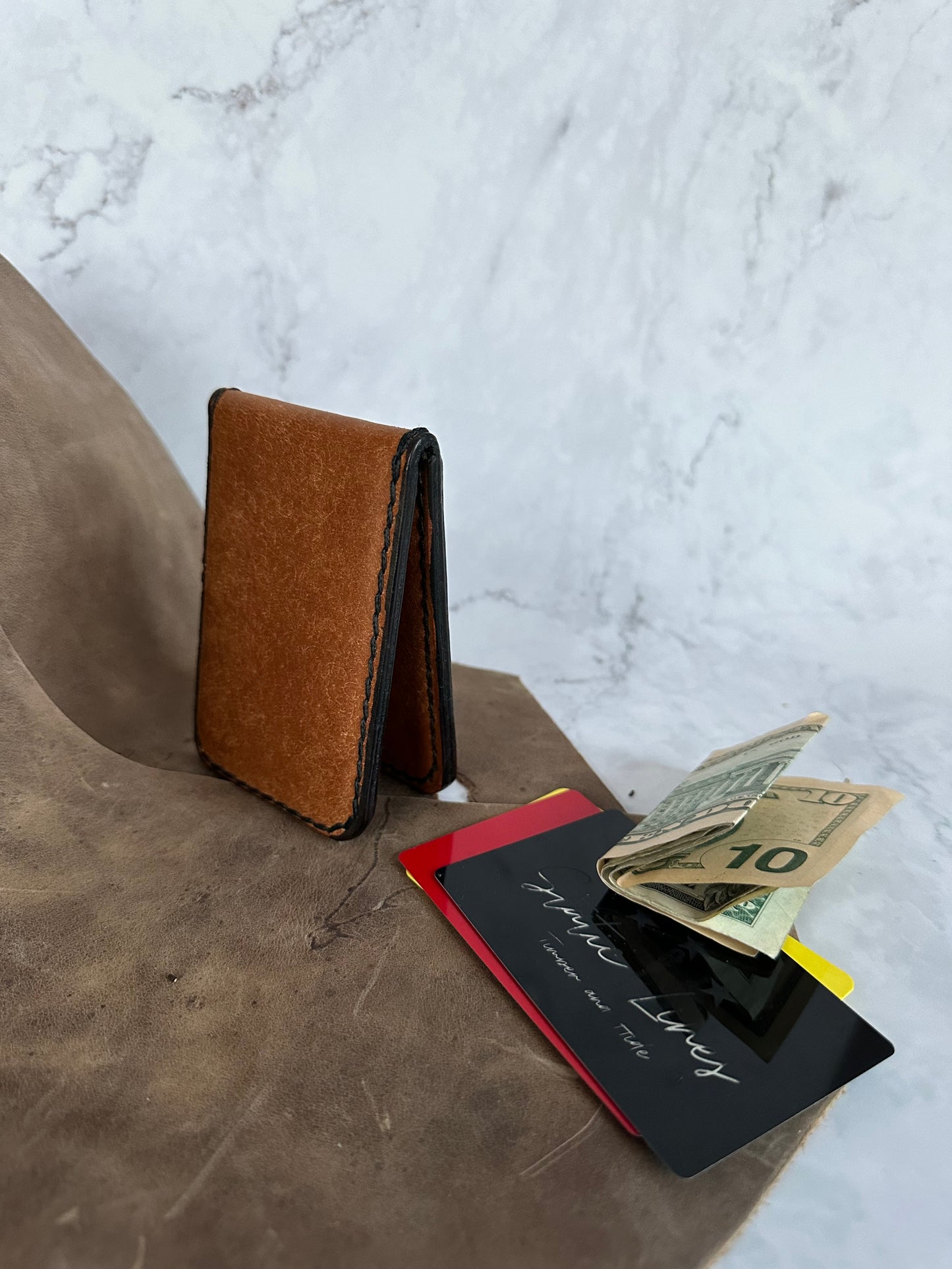 The “Moxie” Full Grain Leather Wallet / Card Holder / Bifold /Billfold