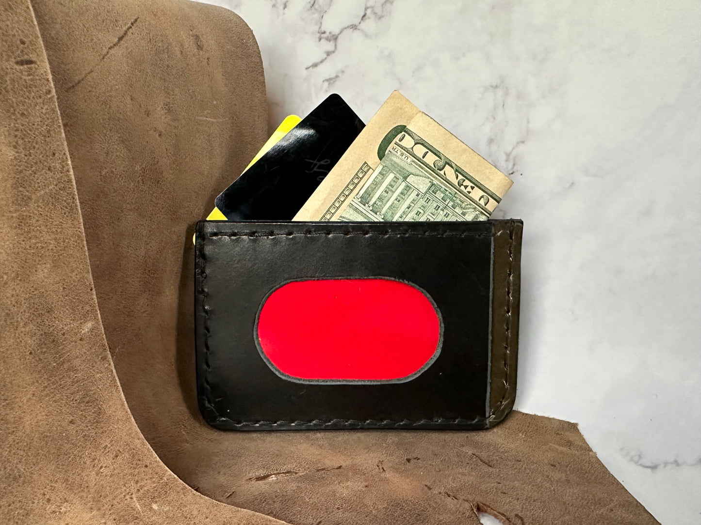 The “Maximus” Hand Made Full Grain Leather Wallet / Card Sleeve