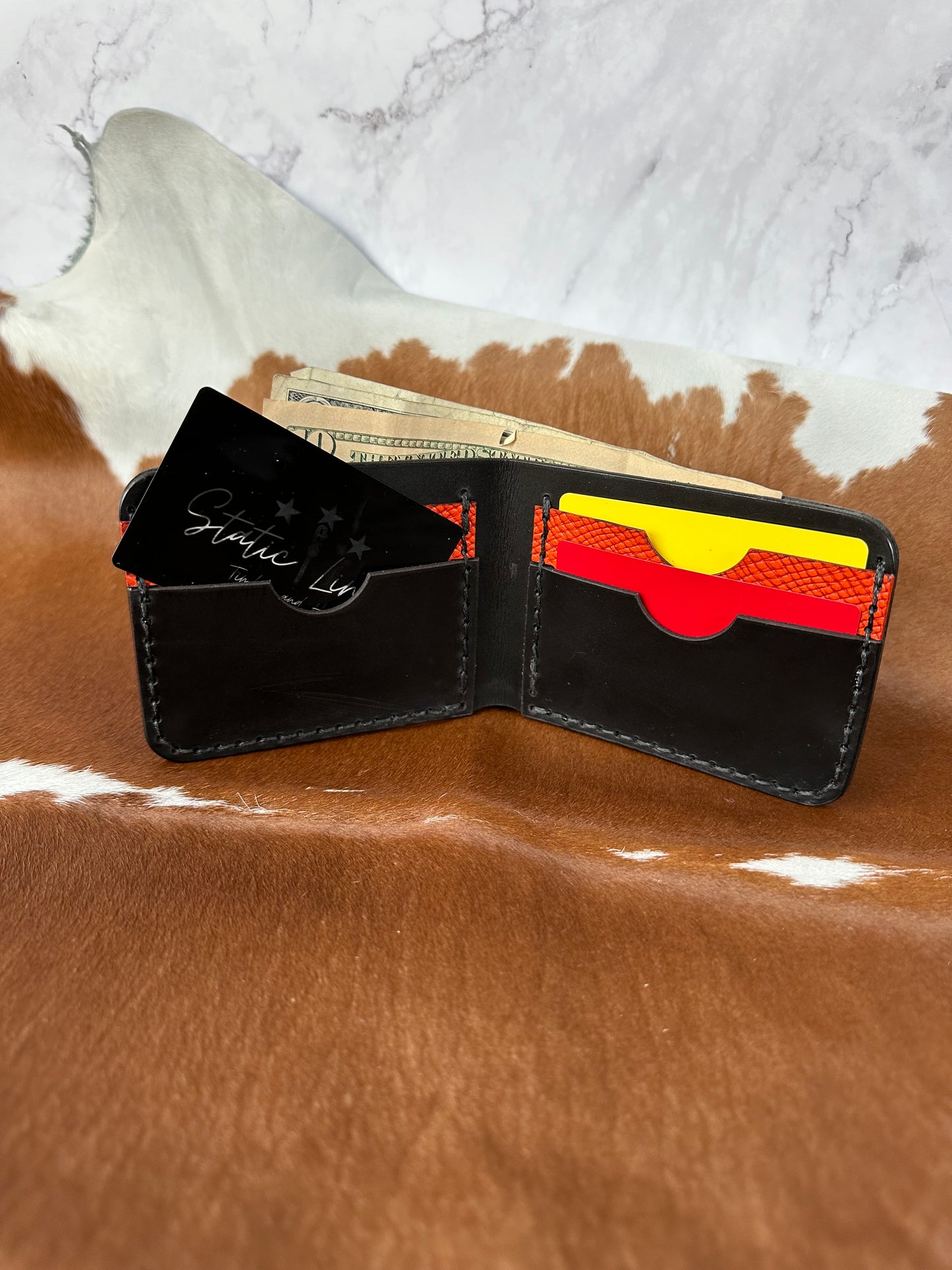 The “Omega” full sized bifold Custom Wallet / Bifold